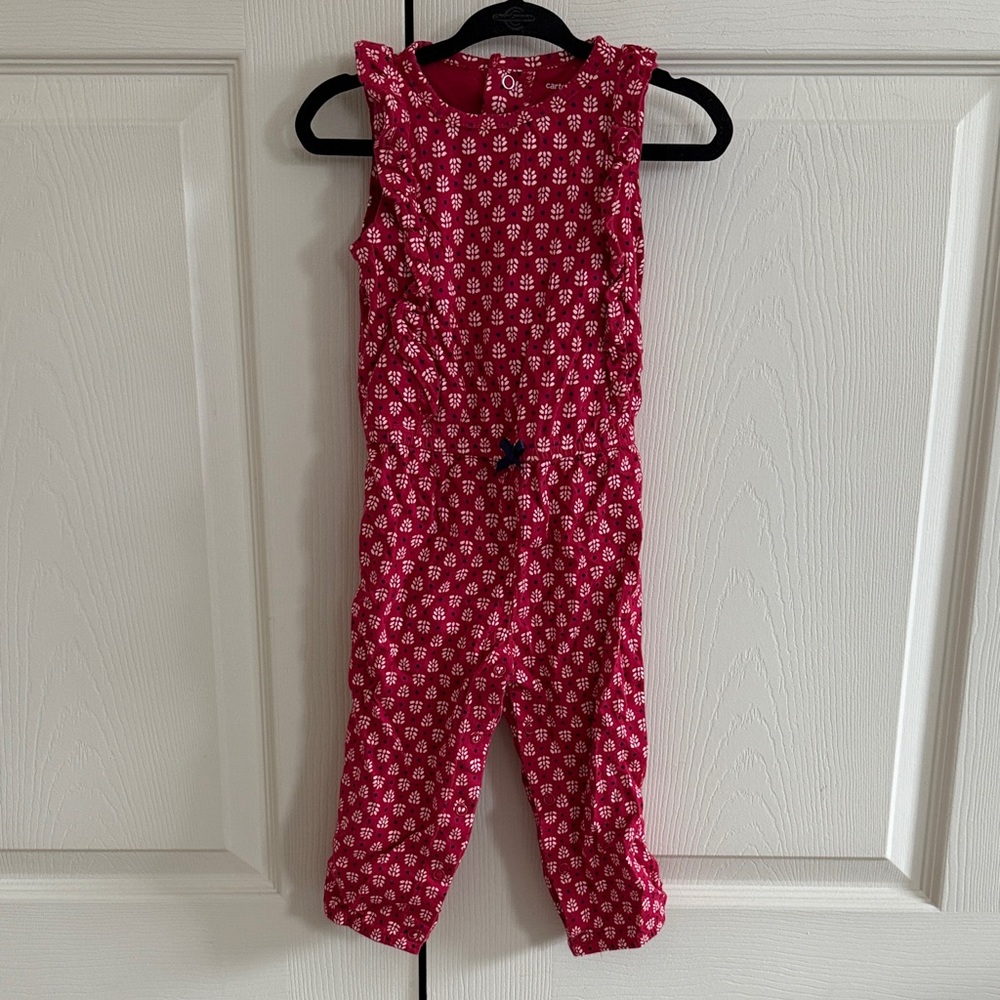 Carter's Red Patterned Kids Romper